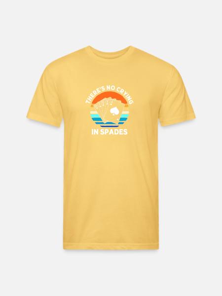 Spades Card Game Poker Player - Unisex Poly/Cotton T-Shirt - pastel yellow