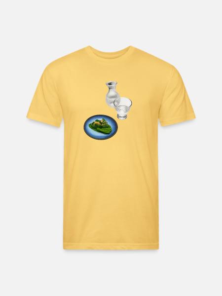Sake with Spinach - Unisex Poly/Cotton T-Shirt - pastel yellow
