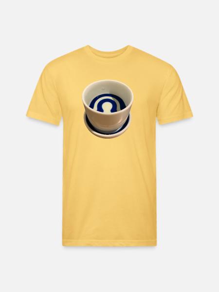 Janome-choko sake cup - Unisex Poly/Cotton T-Shirt - pastel yellow