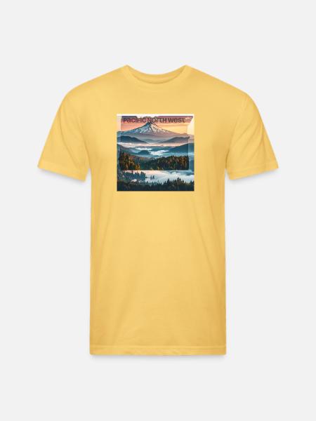 Pacific northwest - Unisex Poly/Cotton T-Shirt - pastel yellow
