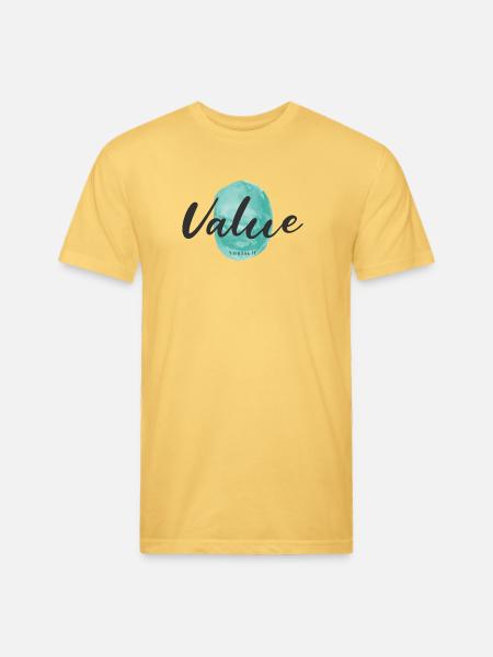 Value Yourself - Unisex Poly/Cotton T-Shirt - pastel yellow