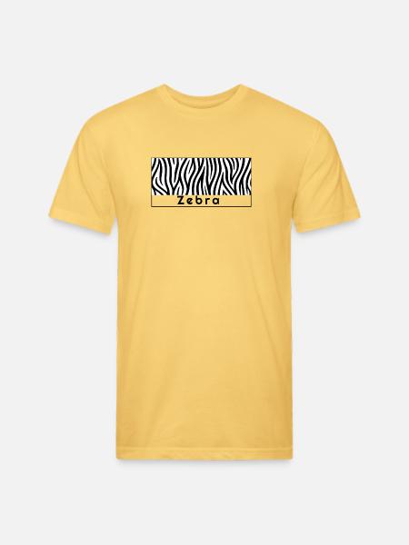 Zebraprint Bold Contrast - Unisex Poly/Cotton T-Shirt - pastel yellow