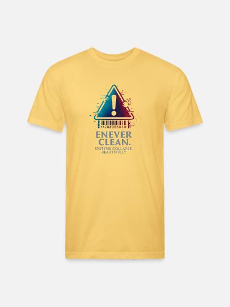 Warning Triangle Gradient - Unisex Poly/Cotton T-Shirt - pastel yellow