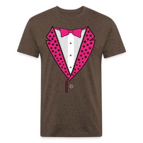 PINK STAR TUXEDO - Men’s Fitted Poly/Cotton T-Shirt
