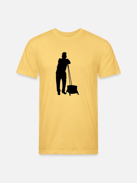 janitor - Unisex Poly/Cotton T-Shirt - pastel yellow