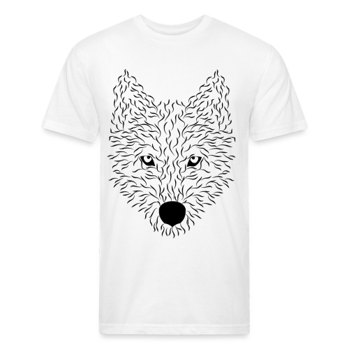 wolf - Fitted Cotton/Poly T-Shirt by Next Level