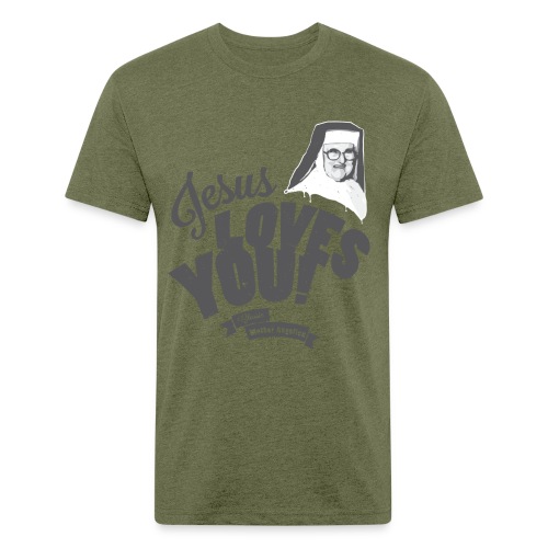 Classic Mother Angelica Dark - Fitted Cotton/Poly T-Shirt by Next Level