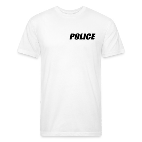 Police Black - Fitted Cotton/Poly T-Shirt by Next Level
