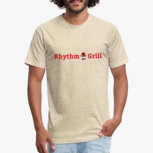 Rhythm Grill word logo - Fitted Cotton/Poly T-Shirt by Next Level