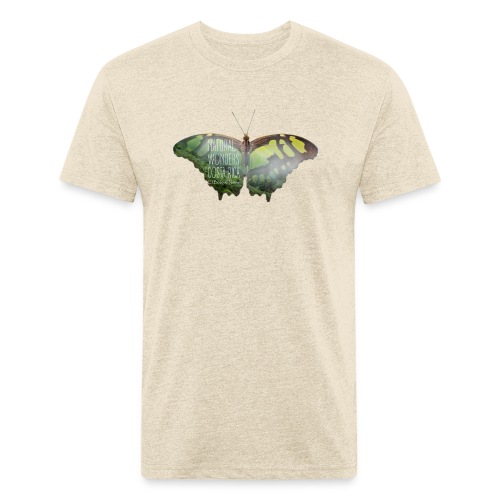 Butterfly_rainforest_1 - Fitted Cotton/Poly T-Shirt by Next Level