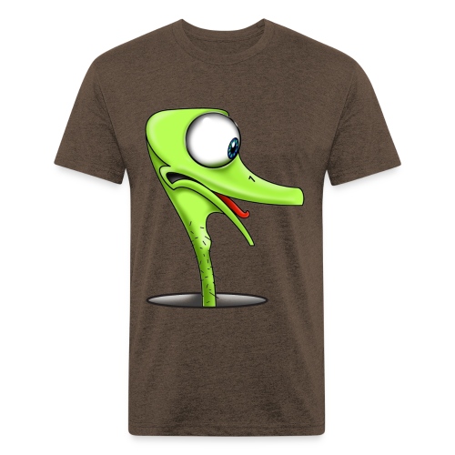 Funny Green Ostrich - Fitted Cotton/Poly T-Shirt by Next Level