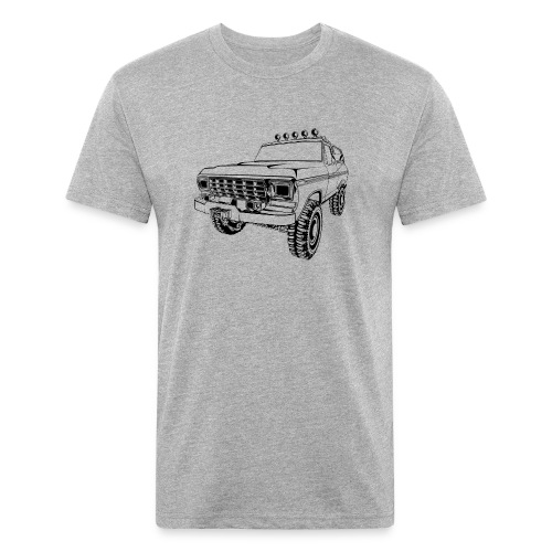 1970 Bronco Truck T-Shirt - Fitted Cotton/Poly T-Shirt by Next Level