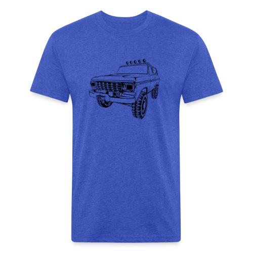 1970 Bronco Truck T-Shirt - Fitted Cotton/Poly T-Shirt by Next Level