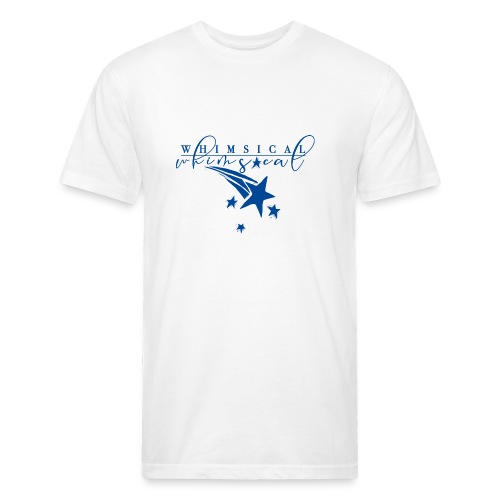 Whimsical - Shooting Star - Blue - Fitted Cotton/Poly T-Shirt by Next Level