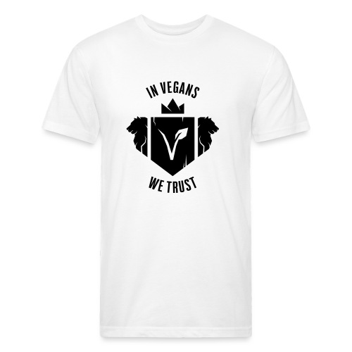 In Vegans We Trust 0C Fix Vector - Fitted Cotton/Poly T-Shirt by Next Level
