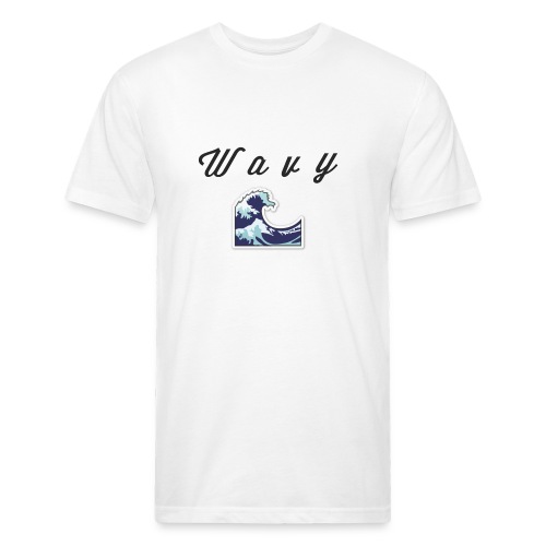 Wavy Abstract Design. - Fitted Cotton/Poly T-Shirt by Next Level