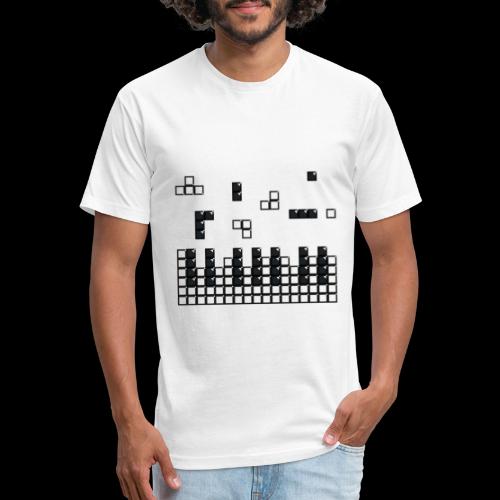 Hit the Brick Piano Keys - Fitted Cotton/Poly T-Shirt by Next Level