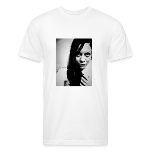 model picture - Fitted Cotton/Poly T-Shirt by Next Level