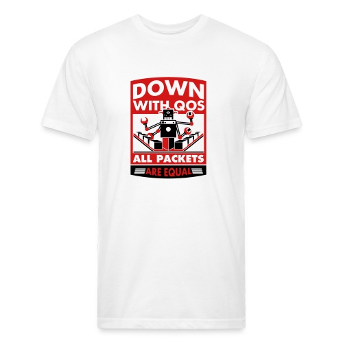 Down With QoS - Fitted Cotton/Poly T-Shirt by Next Level