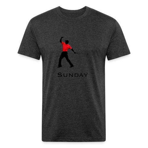 Sunday Red - Fitted Cotton/Poly T-Shirt by Next Level