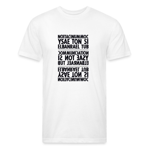 communication black sixnineline - Fitted Cotton/Poly T-Shirt by Next Level