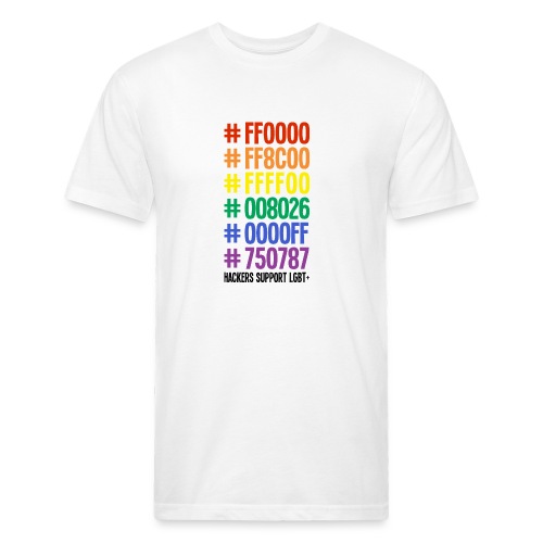 Hackers Support LGBT - Fitted Cotton/Poly T-Shirt by Next Level