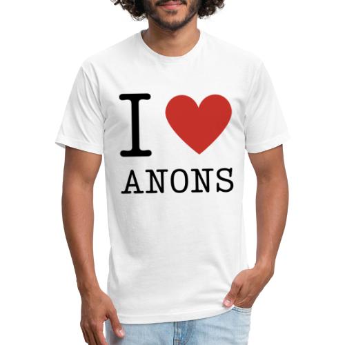 I <3 ANONS - Fitted Cotton/Poly T-Shirt by Next Level