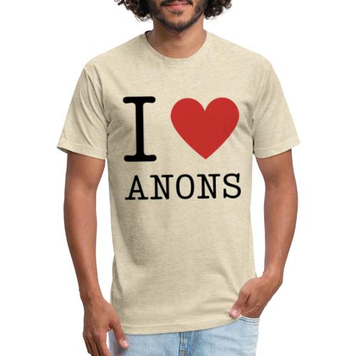 I <3 ANONS - Fitted Cotton/Poly T-Shirt by Next Level