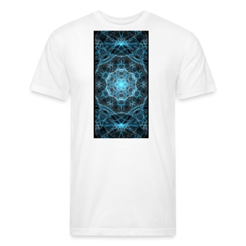 Icy Lights - Men’s Fitted Poly/Cotton T-Shirt
