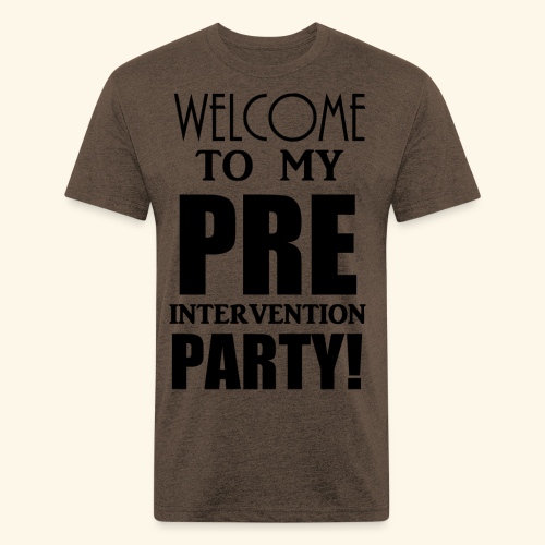 pre intervention party - Men’s Fitted Poly/Cotton T-Shirt