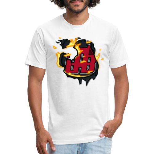 BAB Logo on FIRE! - Fitted Cotton/Poly T-Shirt by Next Level