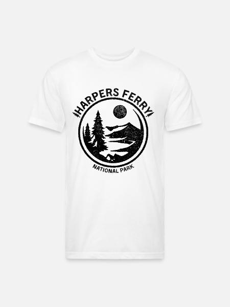 Harers Ferry National Park - Unisex Poly/Cotton T-Shirt - white