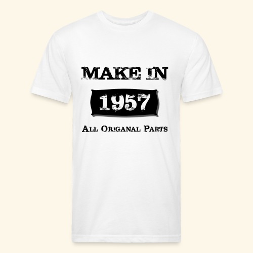 Birthday Gifts Made 1957 All Original Parts - Men’s Fitted Poly/Cotton T-Shirt
