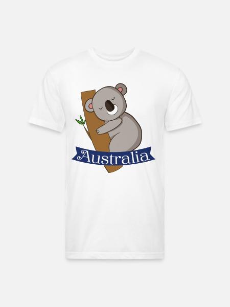 Australia - Unisex Poly/Cotton T-Shirt - white