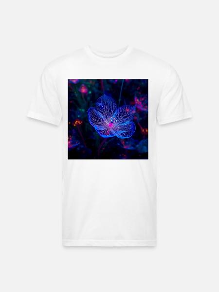 Translucent Blue - Unisex Poly/Cotton T-Shirt - white