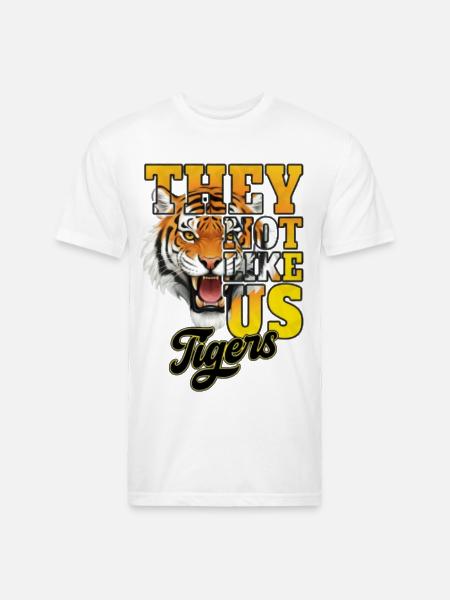 Tiger Fury Bold Text Tee - Unisex Poly/Cotton T-Shirt - white