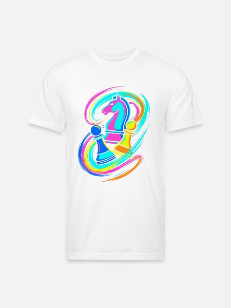 Chess Pieces - Unisex Poly/Cotton T-Shirt - white