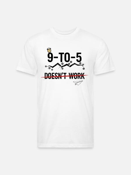 Nine to Five Breaker - Unisex Poly/Cotton T-Shirt - white