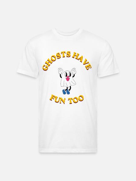 Ghosts Have Fun Too - Unisex Poly/Cotton T-Shirt - white