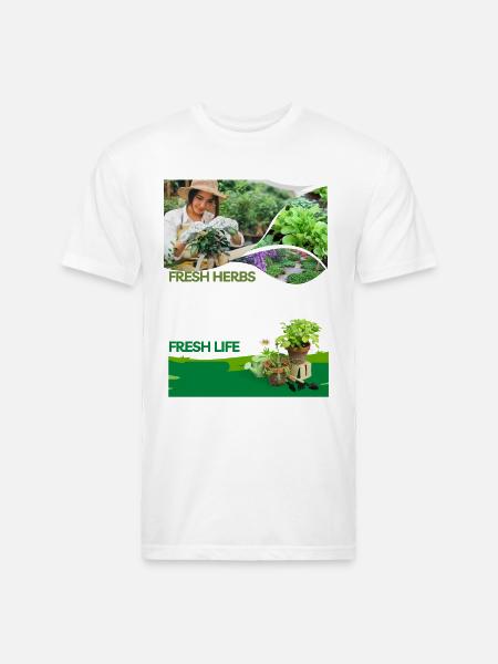 Fresh_Herbs Fresh Life - Unisex Poly/Cotton T-Shirt - white