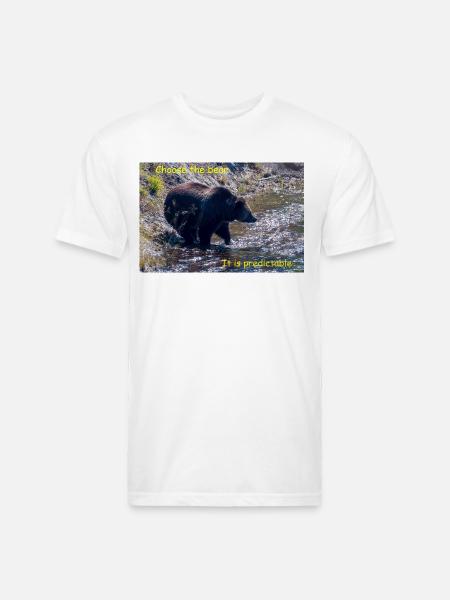 Choose The Bear - Unisex Poly/Cotton T-Shirt - white
