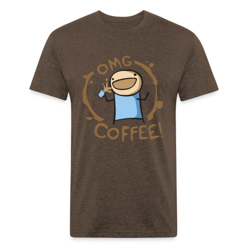 OMG COFFEE - Men’s Fitted Poly/Cotton T-Shirt