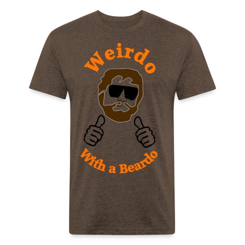 Weirdo With a Beardo - Men’s Fitted Poly/Cotton T-Shirt