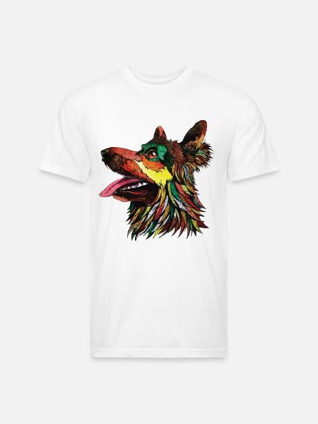 German Shepherd Dog - Unisex Poly/Cotton T-Shirt - white