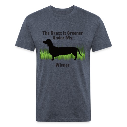 Wiener Greener Dachshund - Men’s Fitted Poly/Cotton T-Shirt