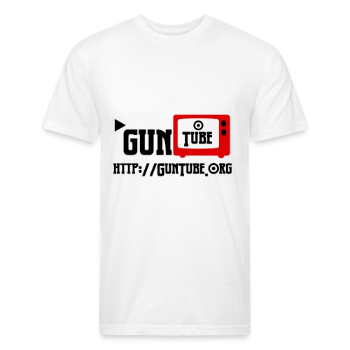 GunTube Shirt with URL - Men’s Fitted Poly/Cotton T-Shirt