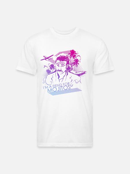 I'm a Fiend for Mojitos - Unisex Poly/Cotton T-Shirt - white