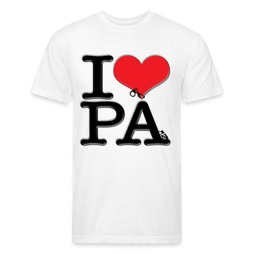 I Love PA - PAin (for light-colored apparel) - Men’s Fitted Poly/Cotton T-Shirt