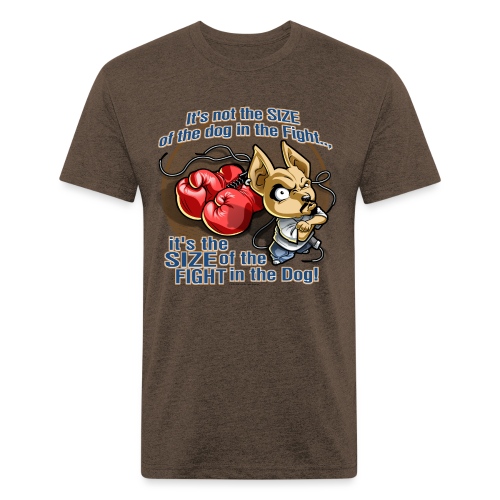 Dog in fight by RollinLow - Men’s Fitted Poly/Cotton T-Shirt