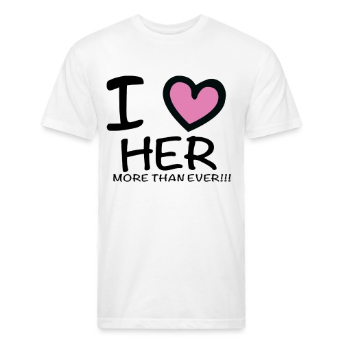 ILOVEHER - Men’s Fitted Poly/Cotton T-Shirt